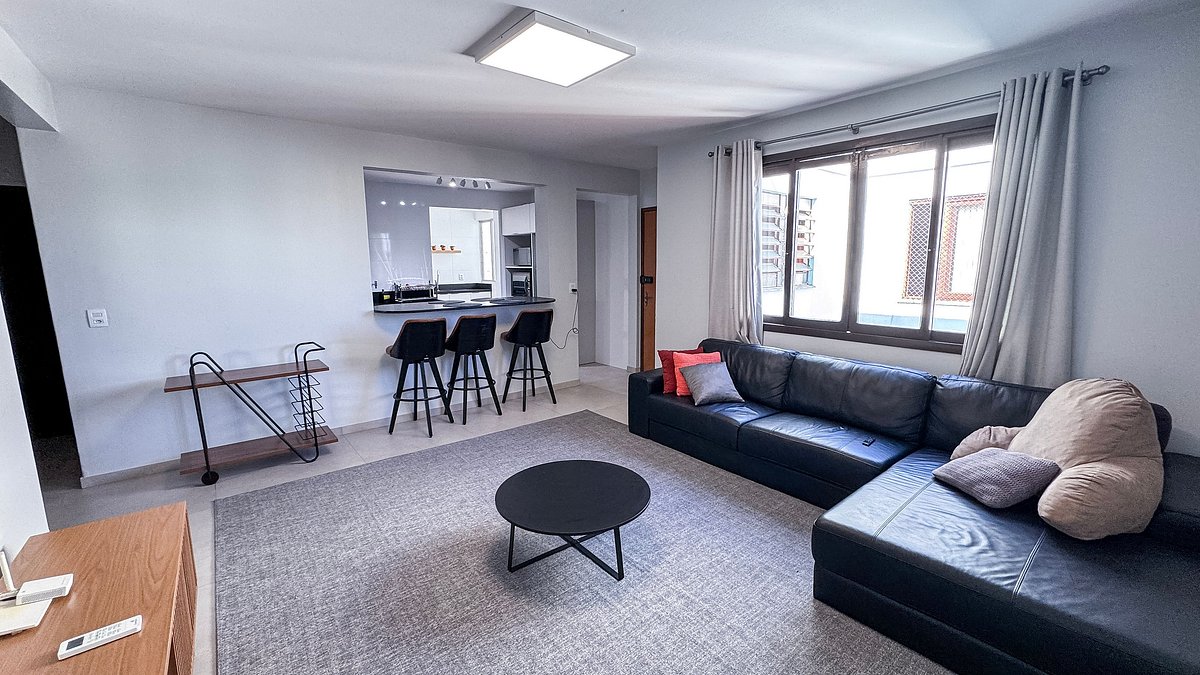 Sala de um apartamento da LZN Hospedagens